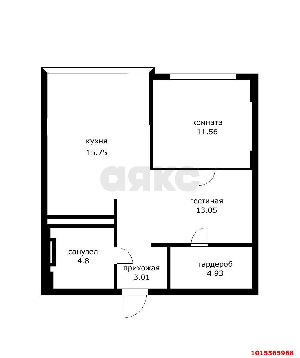 Фото №32: 2-комнатная квартира 55&nbsp;м², 19/23&nbsp;эт. - Краснодар, Западный внутригородской округ, мкр. ЖК Ренессанс, ул. Строителей, 21