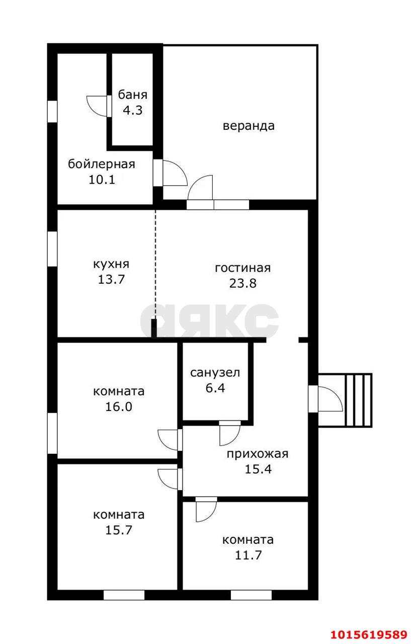 Фото №4: Дом 117&nbsp;м² + 10.1&nbsp;сот., 1&nbsp;эт. - Лазурный, мкр. Прикубанский внутригородской округ, ул. Азовская