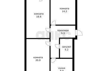 Фото №1: 3-комнатная квартира 77 м², 5/5 эт. - Краснодар, мкр. Центральный, ул. Комсомольская, 50
