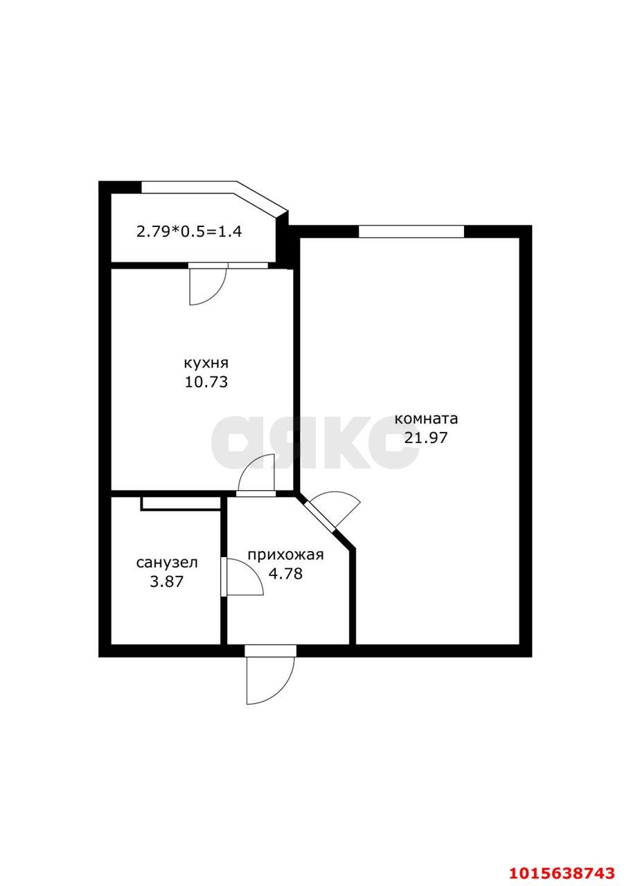 Фото №12: 1-комнатная квартира 37&nbsp;м², 2/9&nbsp;эт. - Краснодар, Прикубанский внутригородской округ, ЖК Архитектор, мкр. ЖК Архитектор, ул. Наставников, 11