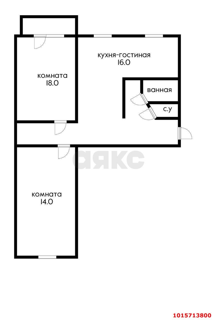 Фото №16: 3-комнатная квартира 65&nbsp;м², 3/5&nbsp;эт. - Краснодар, Прикубанский внутригородской округ, мкр. Завод Измерительных Приборов, ул. Карякина, 14