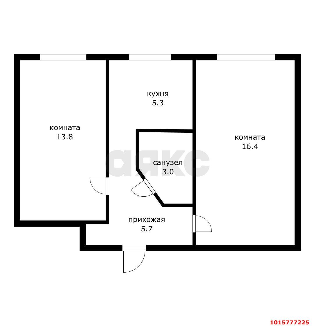 Фото №1: 2-комнатная квартира 44&nbsp;м², 1/5&nbsp;эт. - Краснодар, Прикубанский внутригородской округ, мкр. Фестивальный, ул. Олимпийская, 4