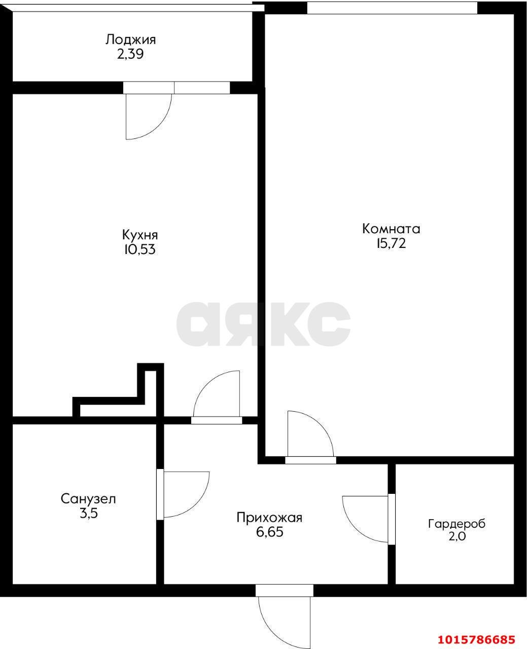 Фото №14: 1-комнатная квартира 39&nbsp;м², 5/12&nbsp;эт. - Краснодар, Прикубанский внутригородской округ, мкр. ЖК Красная Площадь, ул. им. Мурата Ахеджака, 12к4