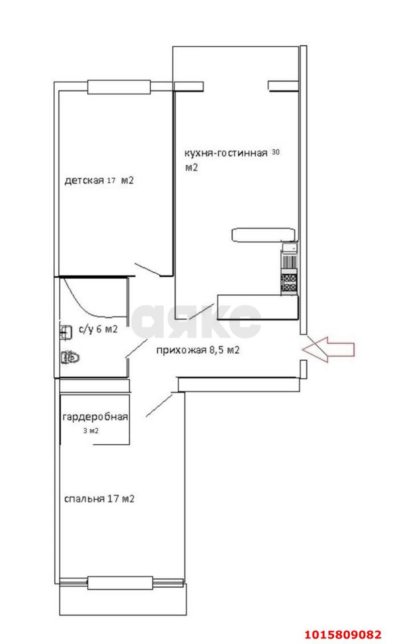 Фото №15: 2-комнатная квартира 81&nbsp;м², 5/6&nbsp;эт. - Краснодар, Прикубанский внутригородской округ, мкр. жилой комплекс Новый Город, ул. Шевцова, 36/2