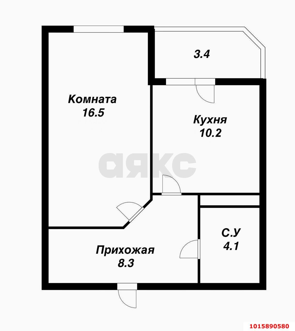 Фото №11: 1-комнатная квартира 44&nbsp;м², 6/16&nbsp;эт. - Краснодар, Прикубанский внутригородской округ, Панорама, мкр. ЖК Панорама, ул. Восточно-Кругликовская, 22