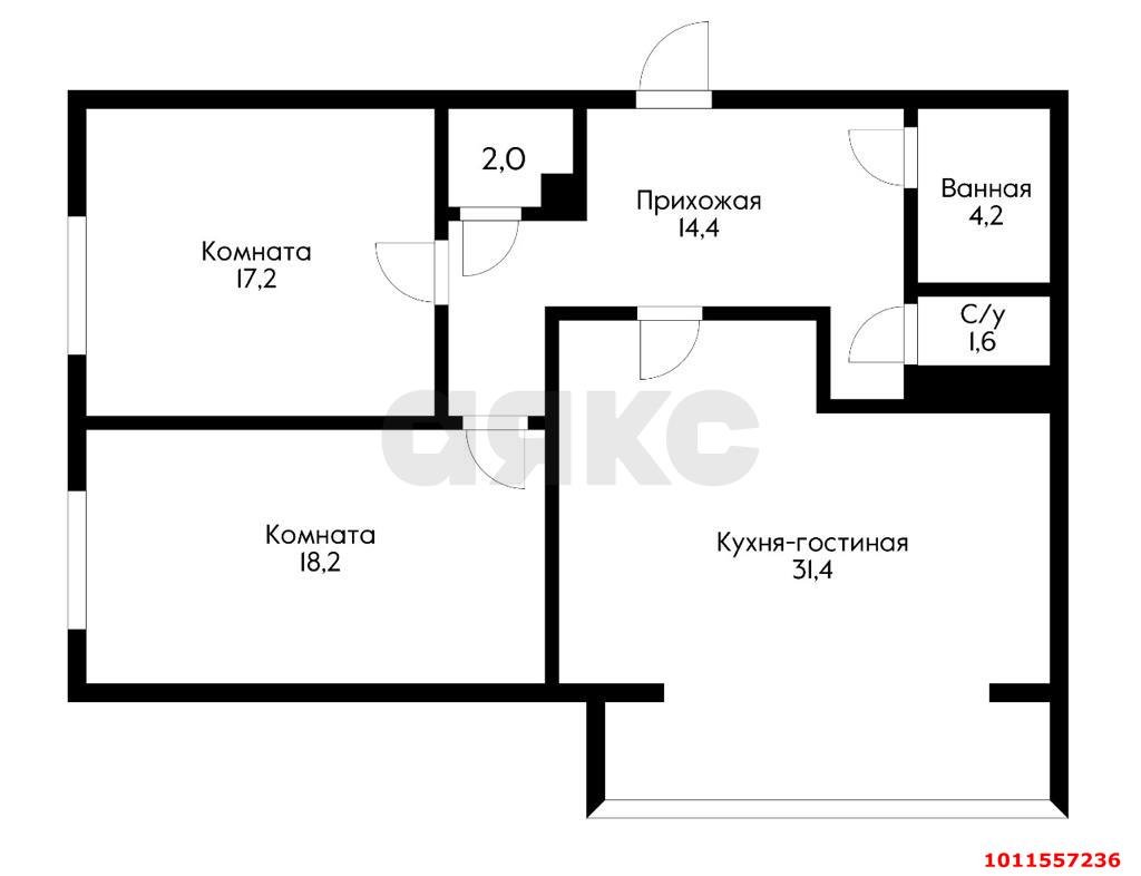 Фото №19: 3-комнатная квартира 89 м² - Краснодар, 9-й километр, ул. Ярославская, 113