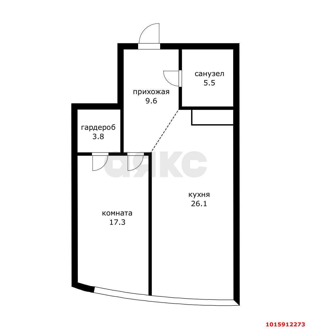 Фото №12: 2-комнатная квартира 62&nbsp;м², 19/24&nbsp;эт. - Краснодар, Карасунский внутригородской округ, Хлопчато-бумажный Комбинат, мкр. жилой комплекс Элегант, ул. Старокубанская, 131/1