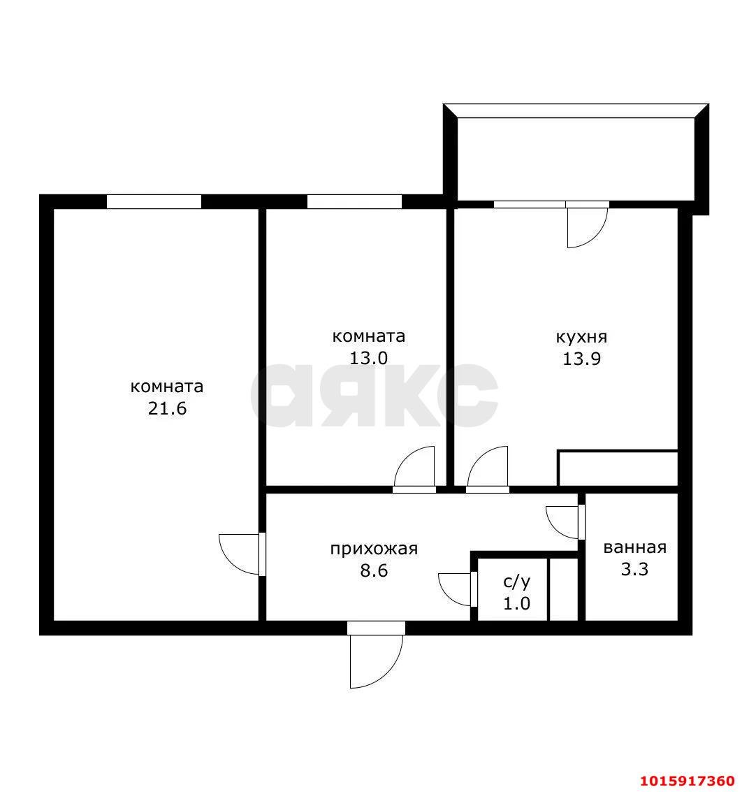 Фото №10: 2-комнатная квартира 63&nbsp;м², 9/9&nbsp;эт. - Краснодар, Карасунский внутригородской округ, мкр. Почтовый, ул. Артезианская, 10