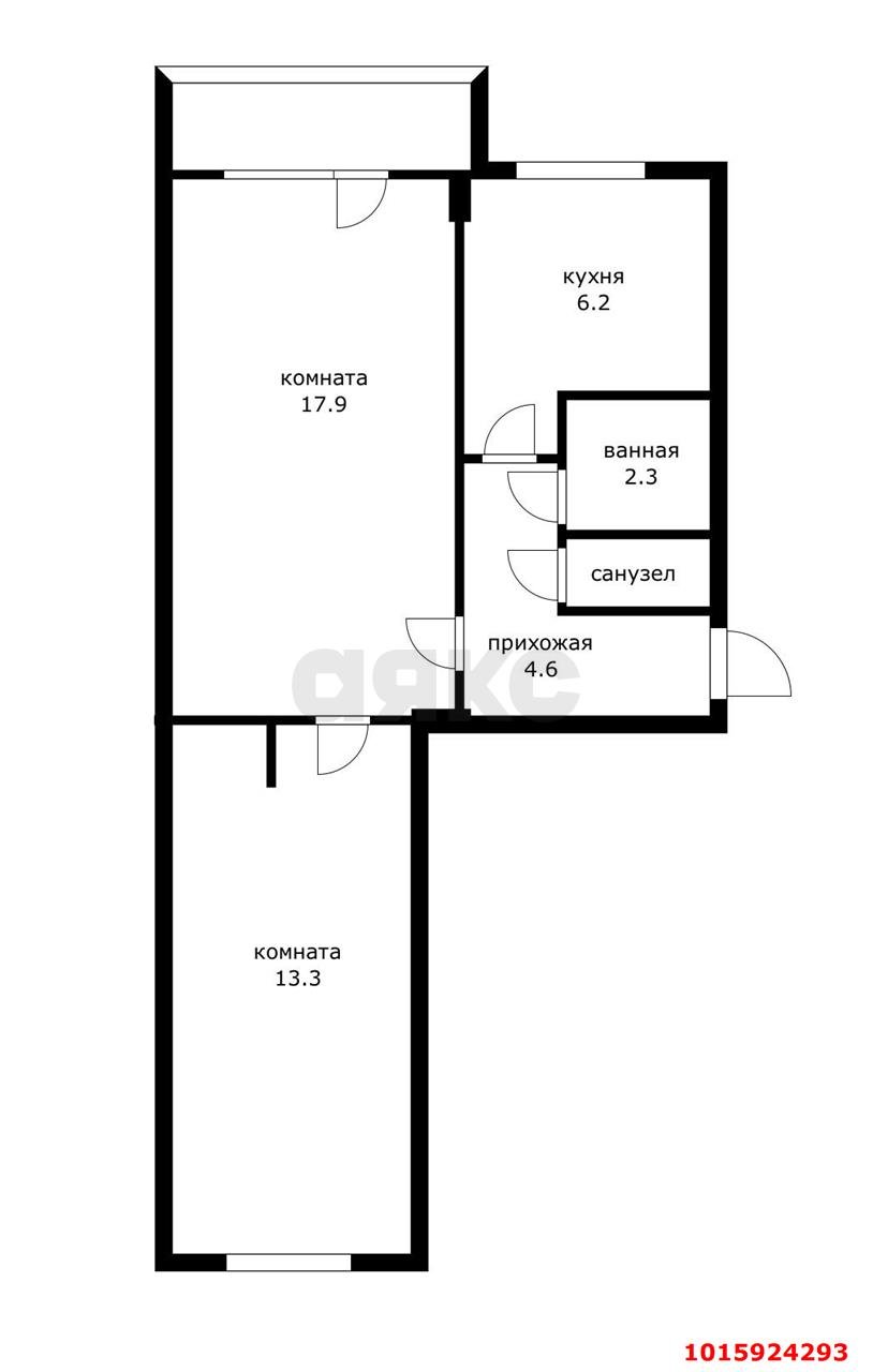 Фото №14: 2-комнатная квартира 48&nbsp;м², 4/5&nbsp;эт. - Краснодар, Прикубанский внутригородской округ, мкр. Завод Измерительных Приборов, ул. Московская, 50