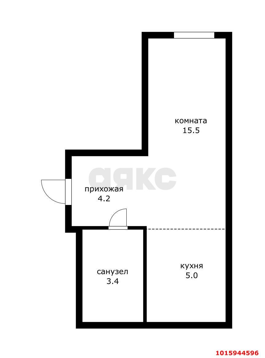 Фото №11: Студия 28&nbsp;м², 6/7&nbsp;эт. - Российский, мкр. Прикубанский внутригородской округ, ул. Бигдая, 12