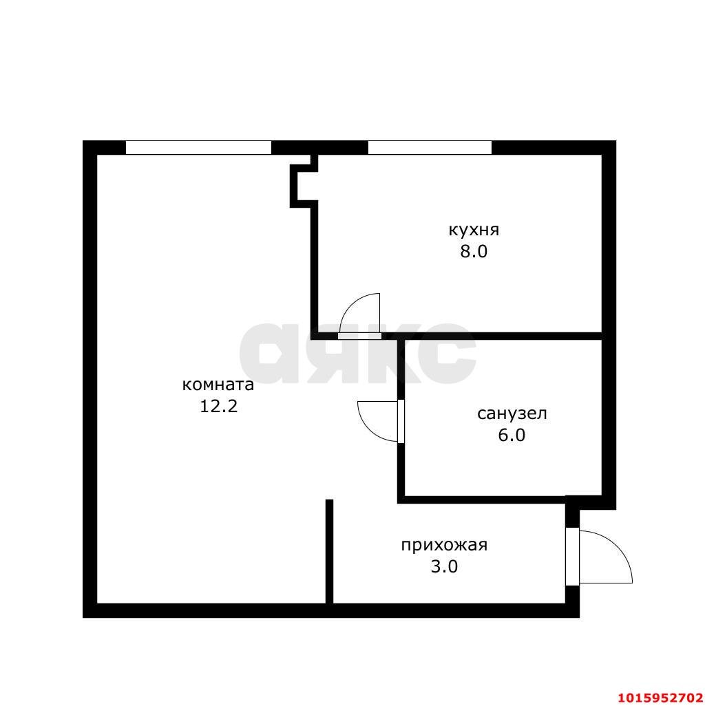 Фото №8: 1-комнатная квартира 29&nbsp;м², 1/3&nbsp;эт. - Краснодар, Центральный внутригородской округ, мкр. Центральный, ул. Янковского, 88