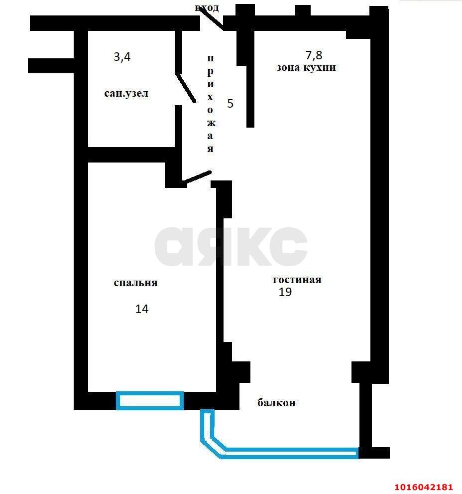 Фото №8: 1-комнатная квартира 42&nbsp;м², 10/19&nbsp;эт. - Краснодар, Прикубанский внутригородской округ, Молодёжный, мкр. жилой комплекс Абрикос, ул. 5-я Дорожная, 68к3