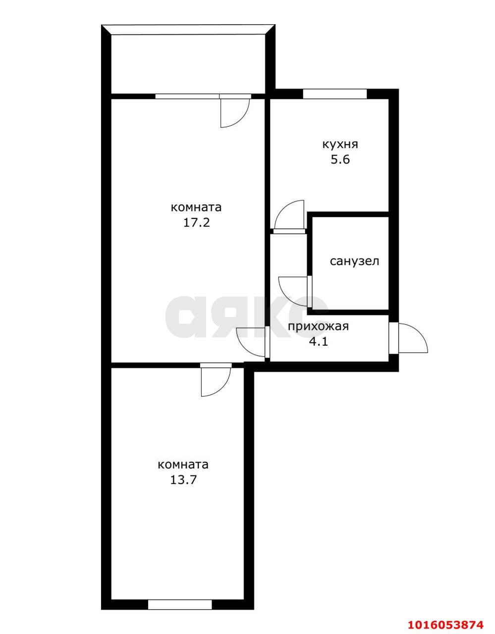 Фото №11: 2-комнатная квартира 46&nbsp;м², 3/5&nbsp;эт. - Краснодар, Западный внутригородской округ, мкр. Центральный, ул. Октябрьская, 179