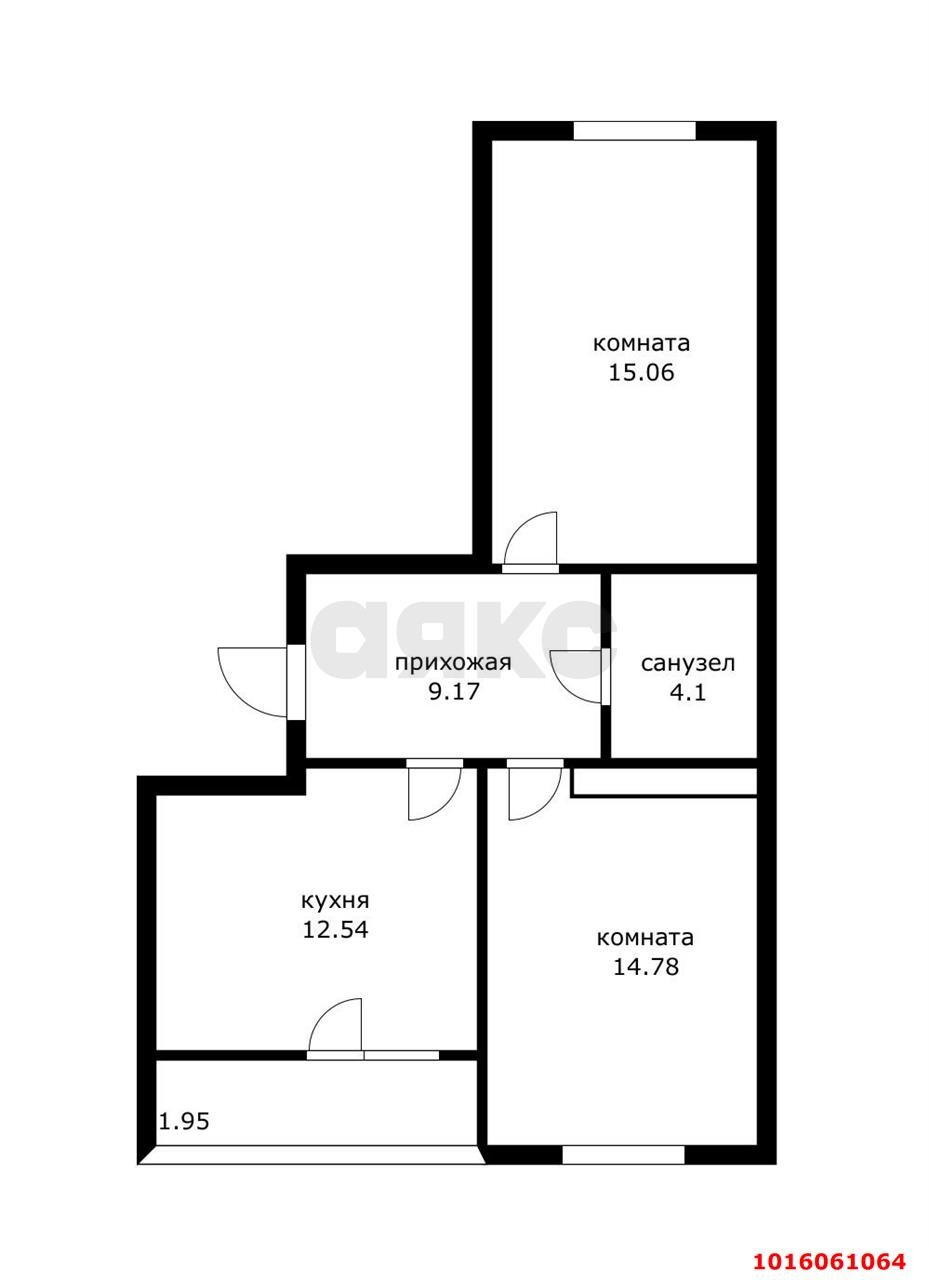 Фото №8: 2-комнатная квартира 60&nbsp;м², 7/9&nbsp;эт. - Краснодар, Прикубанский внутригородской округ, мкр. жилой комплекс Дыхание, ул. Лётчика Позднякова, 2к7