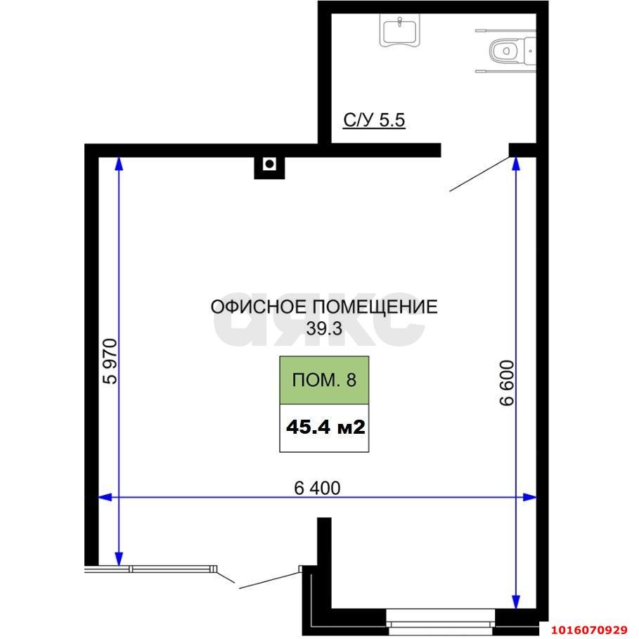 Фото №5: Торговое помещение 45&nbsp;м², 1/16&nbsp;эт. - Краснодар, Прикубанский внутригородской округ, мкр. жилой комплекс Дыхание, ул. Лётчика Позднякова, 2к14
