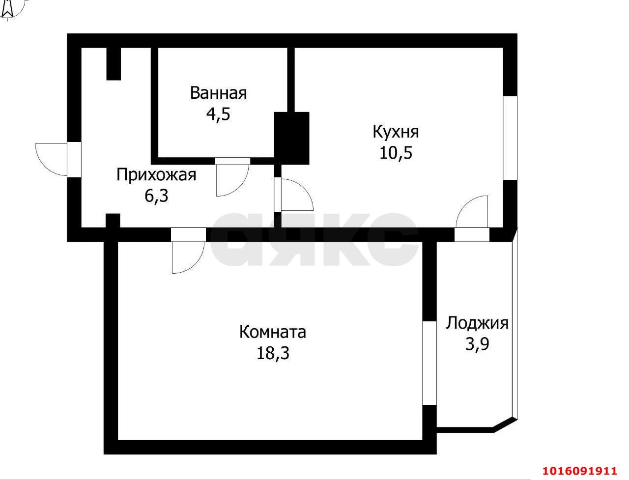 Фото №16: 1-комнатная квартира 45&nbsp;м², 2/10&nbsp;эт. - Краснодар, Прикубанский внутригородской округ, мкр. Краевая Клиническая Больница, ул. Восточно-Кругликовская, 74