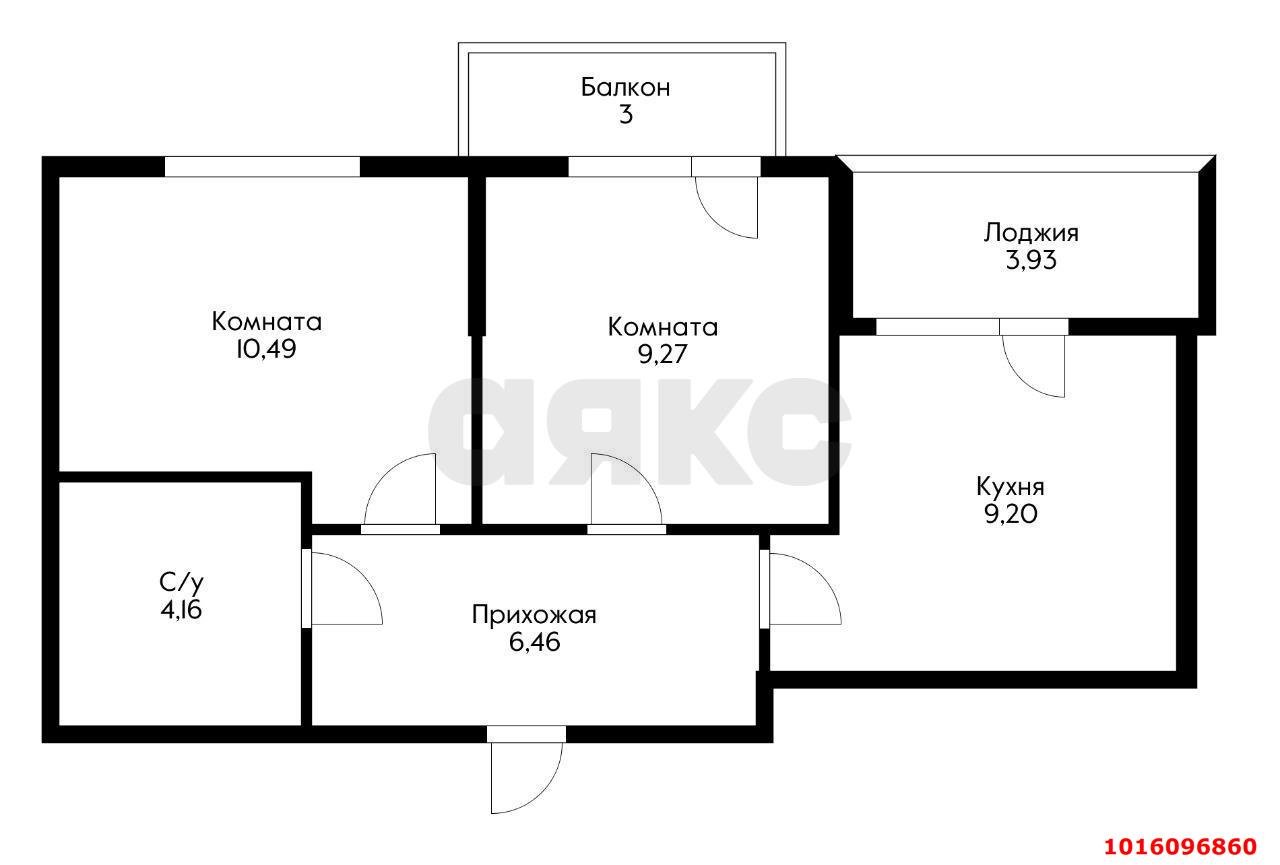 Фото №8: 2-комнатная квартира 39&nbsp;м², 19/19&nbsp;эт. - Краснодар, Прикубанский внутригородской округ, Славянский, мкр. Светлоград, ул. Красных Партизан, 1/4к16