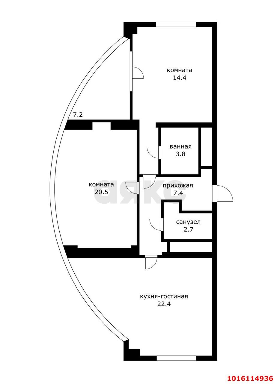 Фото №18: 2-комнатная квартира 80&nbsp;м², 9/15&nbsp;эт. - Краснодар, Карасунский внутригородской округ, жилой комплекс Империал, ж/м Пашковский, ул. Леонида Лаврова, 8к1ск3