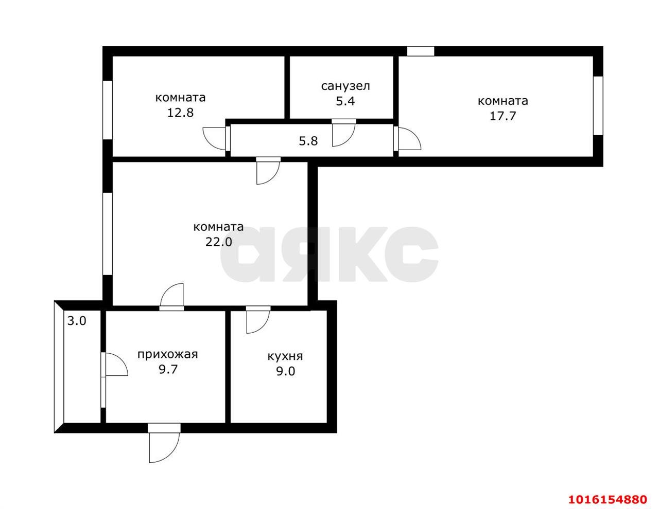 Фото №20: 3-комнатная квартира 85&nbsp;м², 23/24&nbsp;эт. - Краснодар, Западный внутригородской округ, Фестивальный, мкр. ЖК Аврора, ул. Гаражная, 67