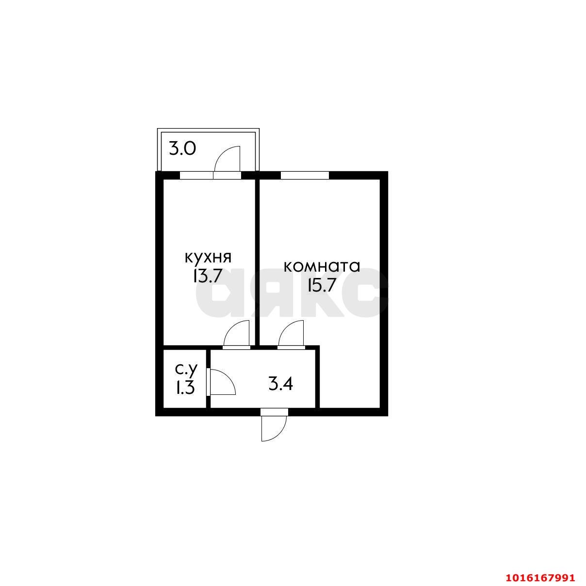 Фото №7: 1-комнатная квартира 40&nbsp;м², 6/6&nbsp;эт. - Краснодарский, мкр. Прикубанский внутригородской округ, 64