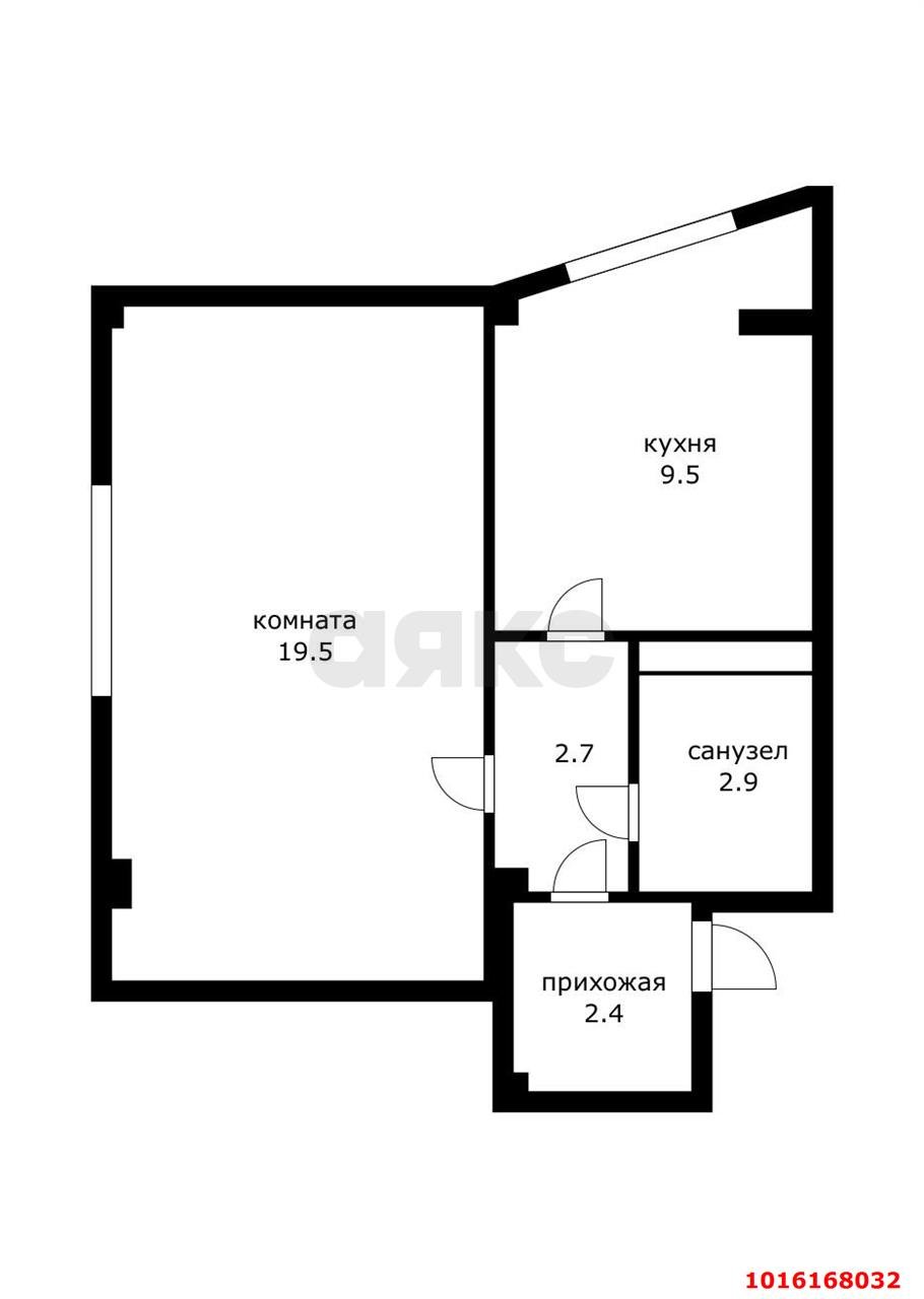 Фото №14: 1-комнатная квартира 37&nbsp;м², 3/9&nbsp;эт. - Яблоновский, мкр. ЖК Южная Звезда, ул. Шоссейная, 70/1