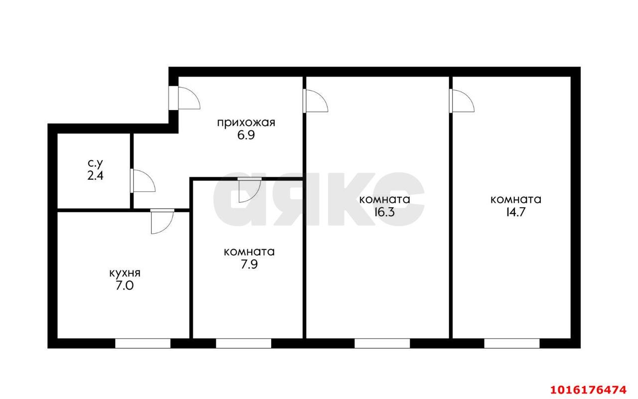 Фото №7: 3-комнатная квартира 55&nbsp;м², 1/2&nbsp;эт. - Старонижестеблиевская, ул. Кубанская, 27