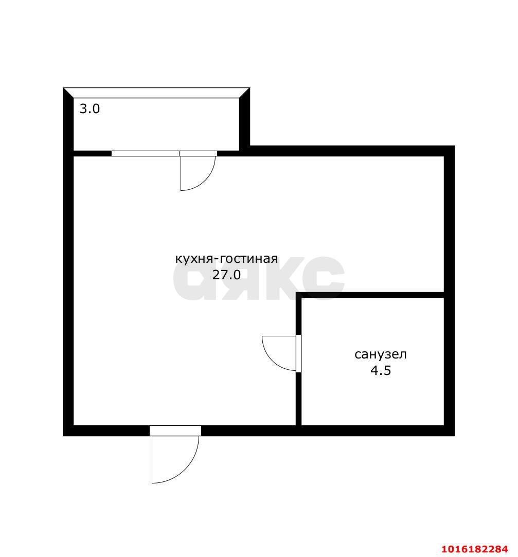 Фото №9: Студия 35&nbsp;м², 2/5&nbsp;эт. - Новая Адыгея, мкр. жилой комплекс Мега, ул. Бжегокайская, 90/5к1