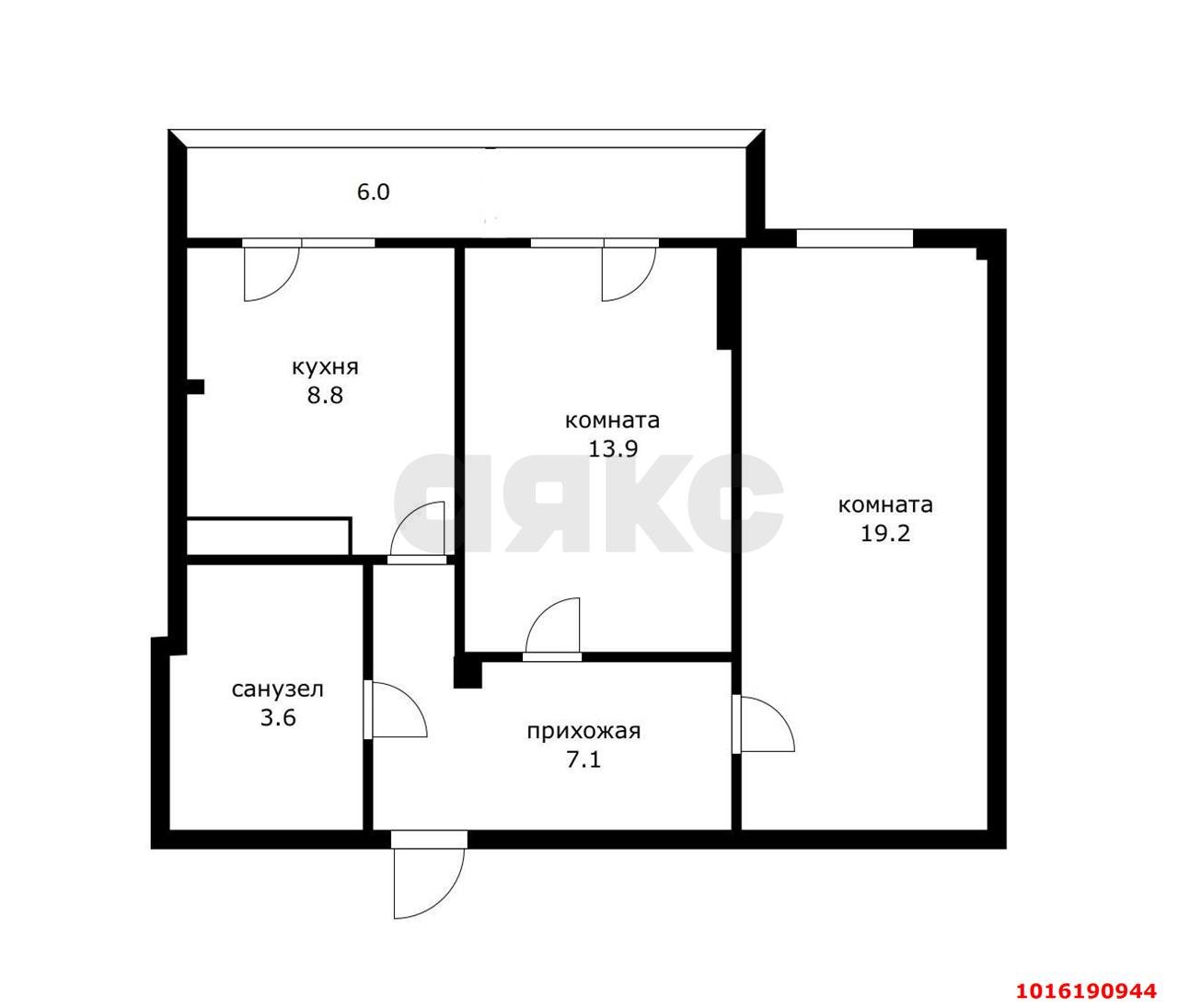 Фото №13: 2-комнатная квартира 60&nbsp;м², 4/5&nbsp;эт. - Краснодар, Прикубанский внутригородской округ, мкр. ЖК Подсолнухи, ул. Сахалинская, 15к6