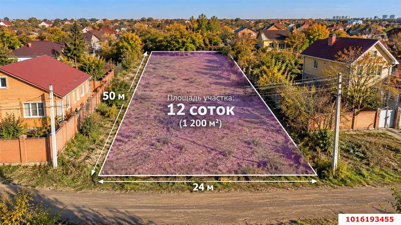 Фото №1: Земельный участок под ИЖС 12&nbsp;сот. - Знаменский, мкр. Карасунский внутригородской округ, ул. Цигейковая, 9