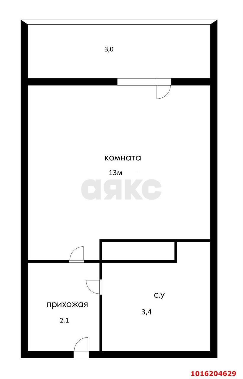 Фото №14: Студия 22&nbsp;м², 8/19&nbsp;эт. - Краснодар, Прикубанский внутригородской округ, мкр. жилой комплекс Самолёт-3, ул. Ивана Беличенко, 85