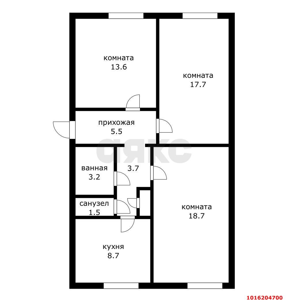 Фото №14: 3-комнатная квартира 73&nbsp;м², 1/3&nbsp;эт. - Краснодар, Центральный внутригородской округ, мкр. Центральный, ул. Коммунаров, 237