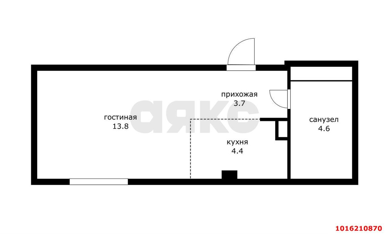 Фото №4: Студия 26&nbsp;м², 14/20&nbsp;эт. - Краснодар, Прикубанский внутригородской округ, Завод Измерительных Приборов, мкр. ЖК Девелопмент Плаза, ул. имени 40-летия Победы, 33Г