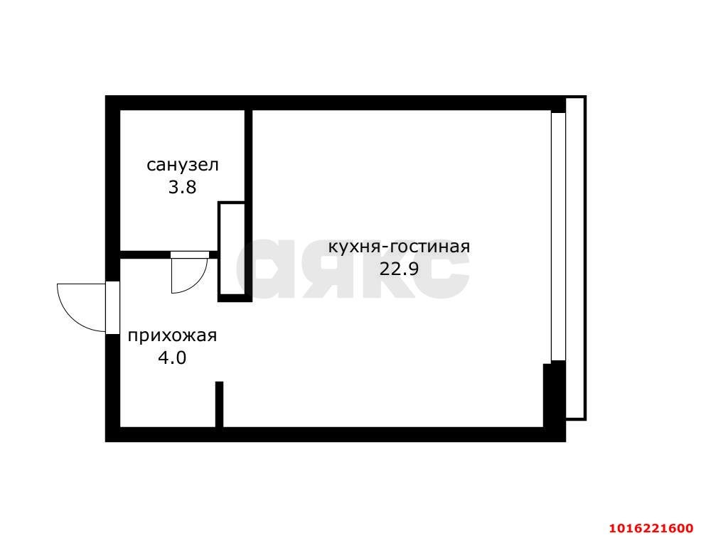 Фото №18: Студия 31&nbsp;м², 16/16&nbsp;эт. - Краснодар, Прикубанский внутригородской округ, мкр. ЖК Самолёт-6, ул. Ивана Беличенко, 92к3