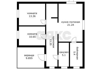 Фото №1: Дом 82 м² + 4 сот., 1 эт. - Кубанская Нива-2, мкр. Прикубанский внутригородской округ, ул. Грушевая, 438