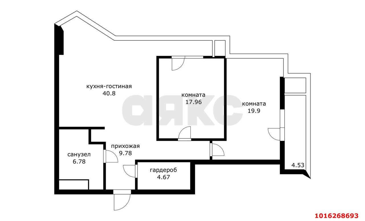 Фото №30: 2-комнатная квартира 105&nbsp;м², 20/25&nbsp;эт. - Краснодар, Прикубанский внутригородской округ, Фестивальный, Отделение № 1 совхоза Солнечный, мкр. ЖК Седьмой Континент, ул. Совхозная, 1к5