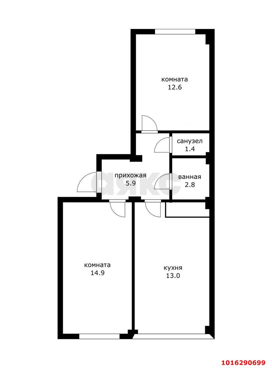 Фото №11: 2-комнатная квартира 51&nbsp;м², 7/10&nbsp;эт. - Яблоновский, ул. Шоссейная, 65