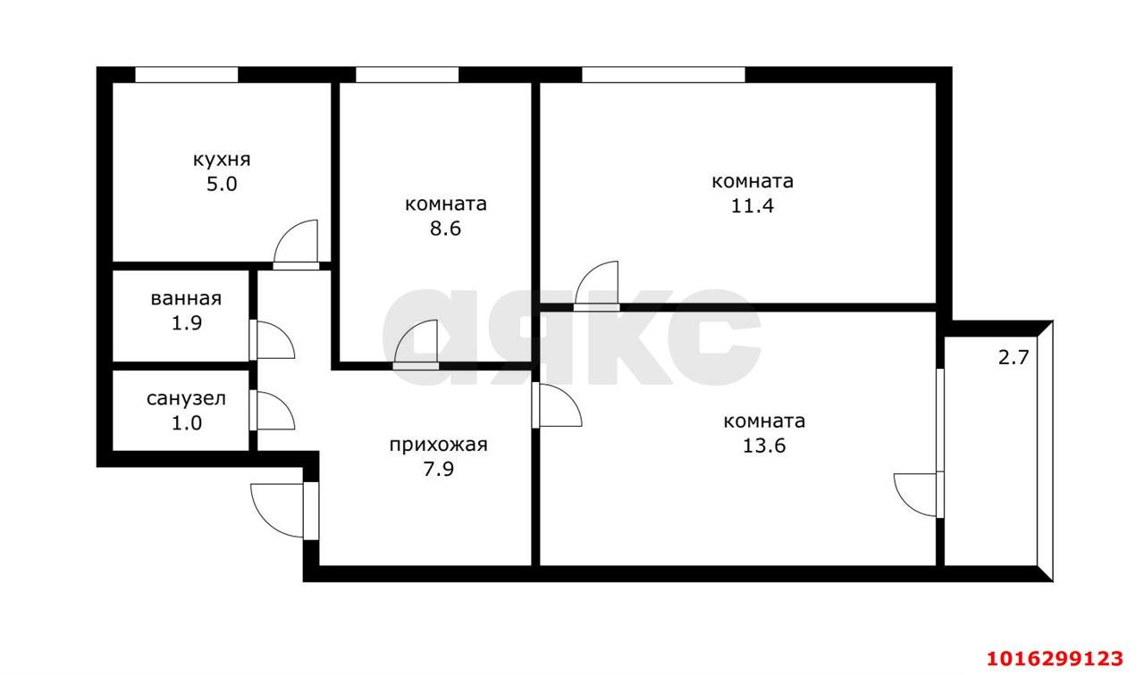 Фото №12: 3-комнатная квартира 53&nbsp;м², 3/5&nbsp;эт. - Яблоновский, ул. Андрухаева, 43