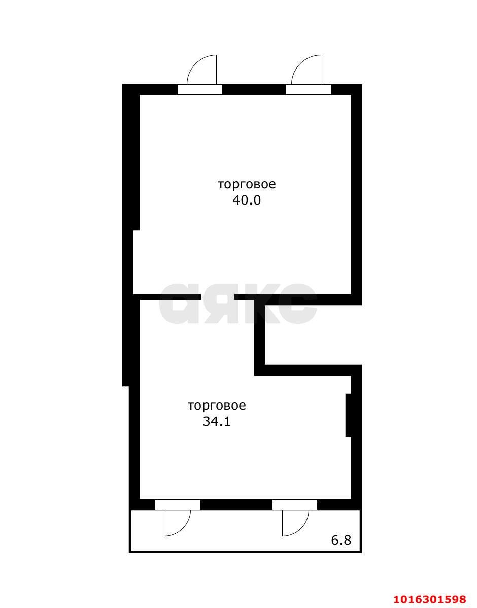 Фото №9: Торговое помещение 74&nbsp;м², 1/6&nbsp;эт. - Новая Адыгея, мкр. ЖК Виноград 2, ул. Бжегокайская, 25/1к12