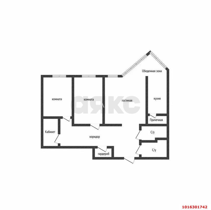 Фото №22: 3-комнатная квартира 92&nbsp;м², 15/24&nbsp;эт. - Краснодар, Прикубанский внутригородской округ, Фестивальный, Отделение № 1 совхоза Солнечный, мкр. ЖК Седьмой Континент, ул. Совхозная, 1к3
