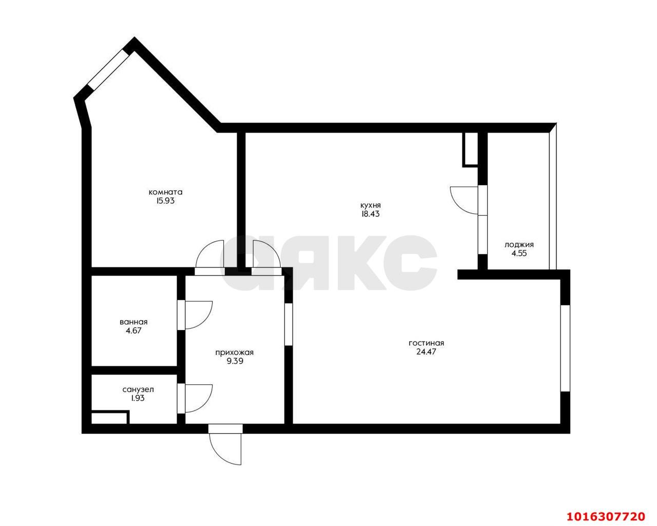 Фото №8: 2-комнатная квартира 74&nbsp;м², 16/21&nbsp;эт. - Краснодар, Западный внутригородской округ, Горогороды, ЖК Береговая-2, мкр. Центральный, ул. Береговая, 2к1