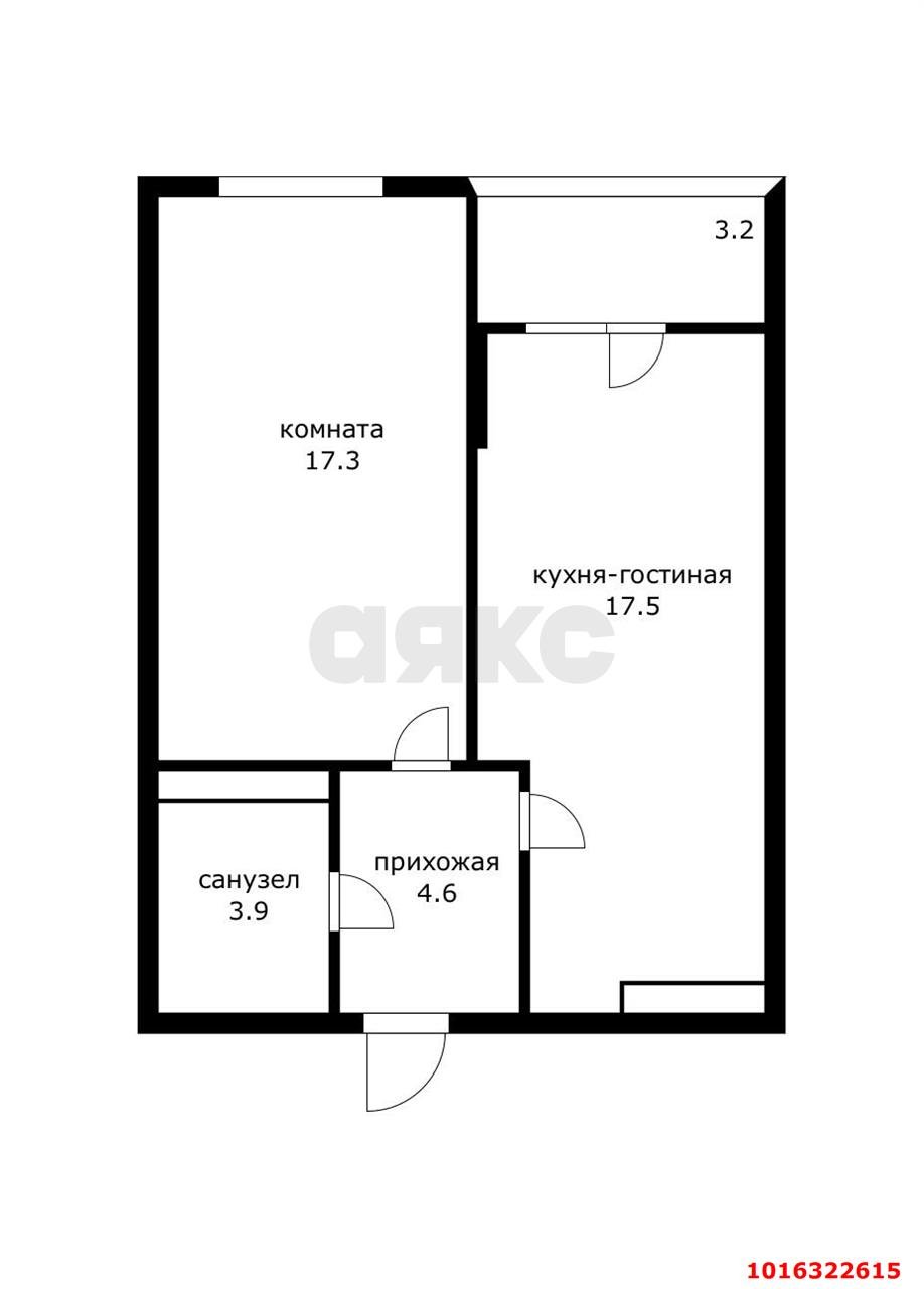 Фото №6: 1-комнатная квартира 43&nbsp;м², 16/19&nbsp;эт. - Краснодар, Карасунский внутригородской округ, Гидростроителей, мкр. жилой комплекс Квартет, ул. имени Снесарева, 10к1