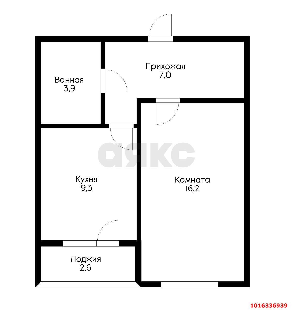 Фото №10: 1-комнатная квартира 41&nbsp;м², 7/9&nbsp;эт. - Краснодар, Прикубанский внутригородской округ, мкр. Музыкальный, ул. имени Сергея Есенина, 108/3к2