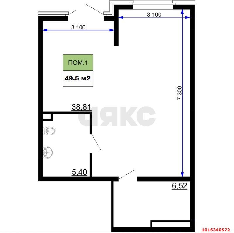 Фото №4: Торговое помещение 49&nbsp;м², 1/19&nbsp;эт. - Краснодар, Прикубанский внутригородской округ, имени Петра Метальникова, мкр. ЖК Лучший, ул. Ростовское шоссе, 30/6к3
