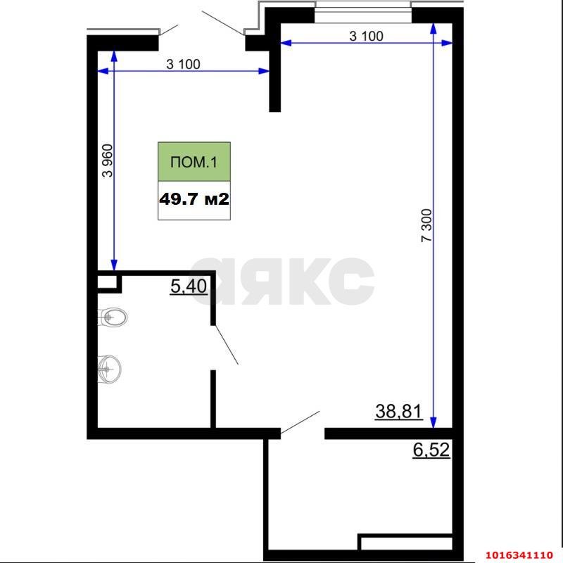Фото №4: Торговое помещение 49&nbsp;м², 1/19&nbsp;эт. - Краснодар, Прикубанский внутригородской округ, имени Петра Метальникова, мкр. ЖК Лучший, ул. Ростовское шоссе, 30/6к1