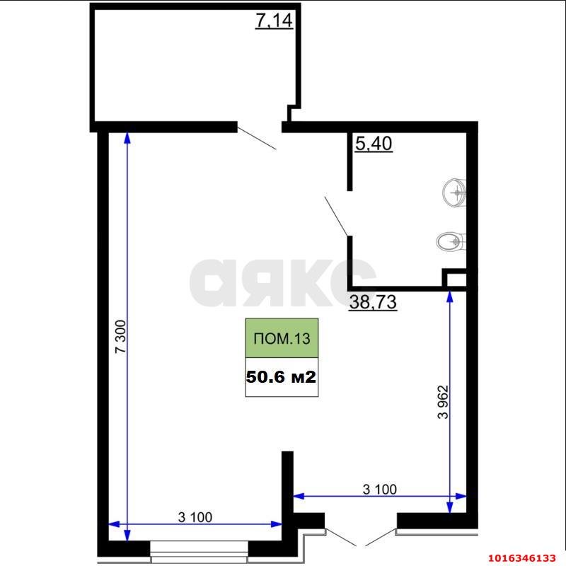Фото №4: Торговое помещение 50&nbsp;м², 1/16&nbsp;эт. - Краснодар, Прикубанский внутригородской округ, имени Петра Метальникова, мкр. ЖК Лучший, ул. Ростовское шоссе, 30/6к1