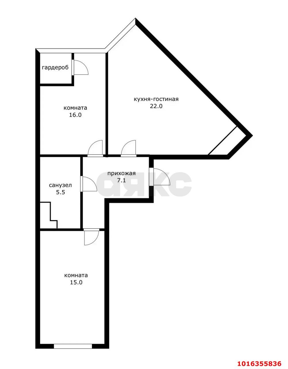 Фото №15: 2-комнатная квартира 70&nbsp;м², 15/17&nbsp;эт. - Краснодар, Прикубанский внутригородской округ, 40 лет Победы, мкр. жилой комплекс Симфония, ул. Российская, 74