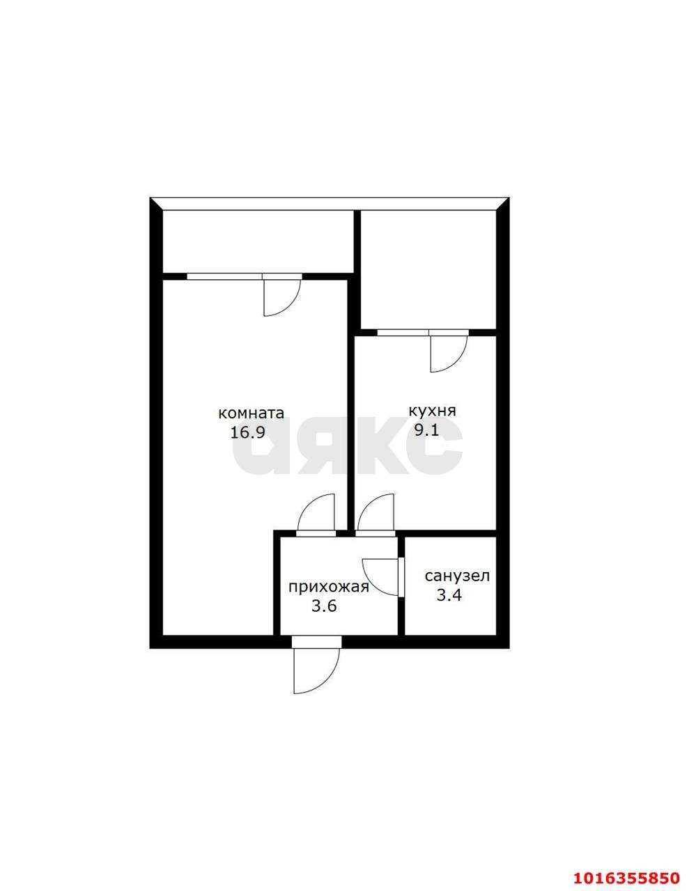 Фото №10: 1-комнатная квартира 42&nbsp;м², 5/5&nbsp;эт. - Краснодар, мкр. Прикубанский внутригородской округ, ул. им. Сорока А.М., 4/1