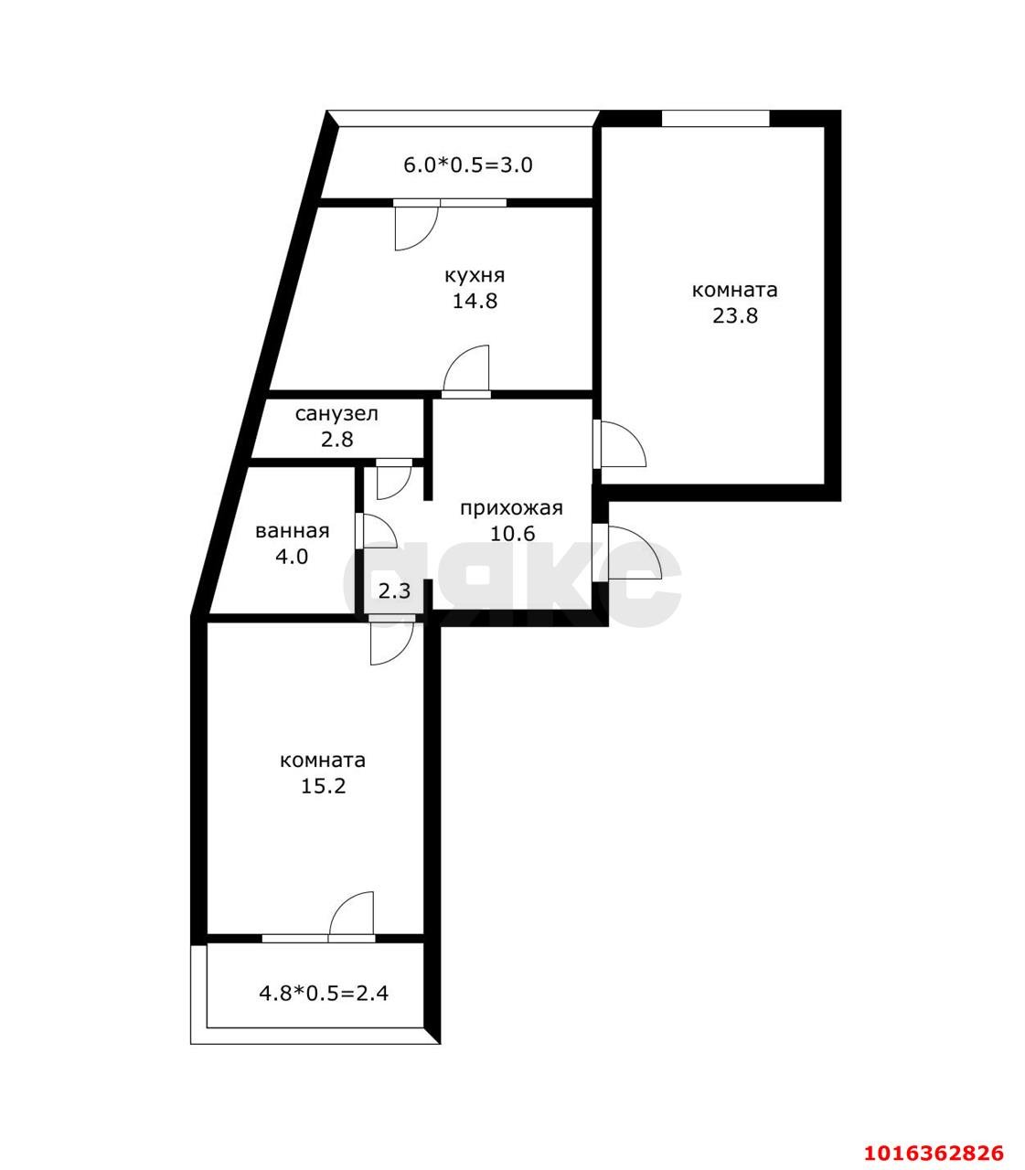 Фото №15: 2-комнатная квартира 85&nbsp;м², 9/10&nbsp;эт. - Краснодар, Карасунский внутригородской округ, мкр. Камвольно-суконный Комбинат, ул. Камвольная, 3