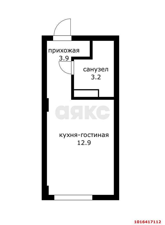 Фото №19: Студия 20&nbsp;м², 2/5&nbsp;эт. - Краснодар, Карасунский внутригородской округ, ж/м Пашковский, ул. Леонида Лаврова, 91