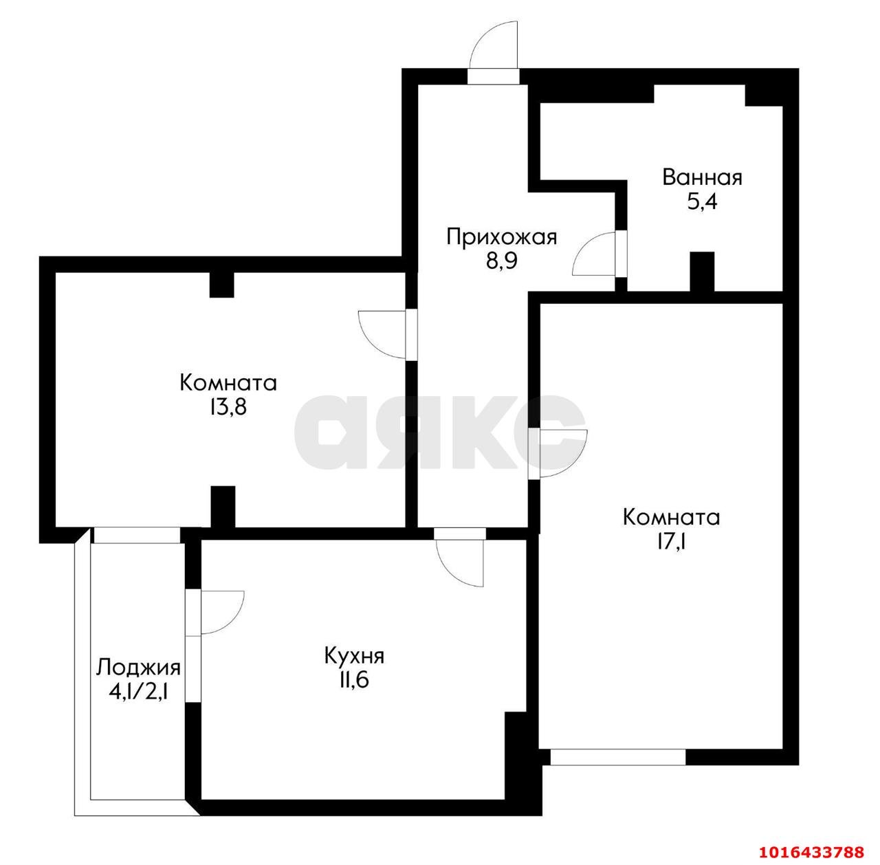 Фото №13: 2-комнатная квартира 64&nbsp;м², 11/16&nbsp;эт. - Краснодар, Прикубанский внутригородской округ, Калинино, мкр. Завод Радиоизмерительных Приборов, пер. Гаражный, 9